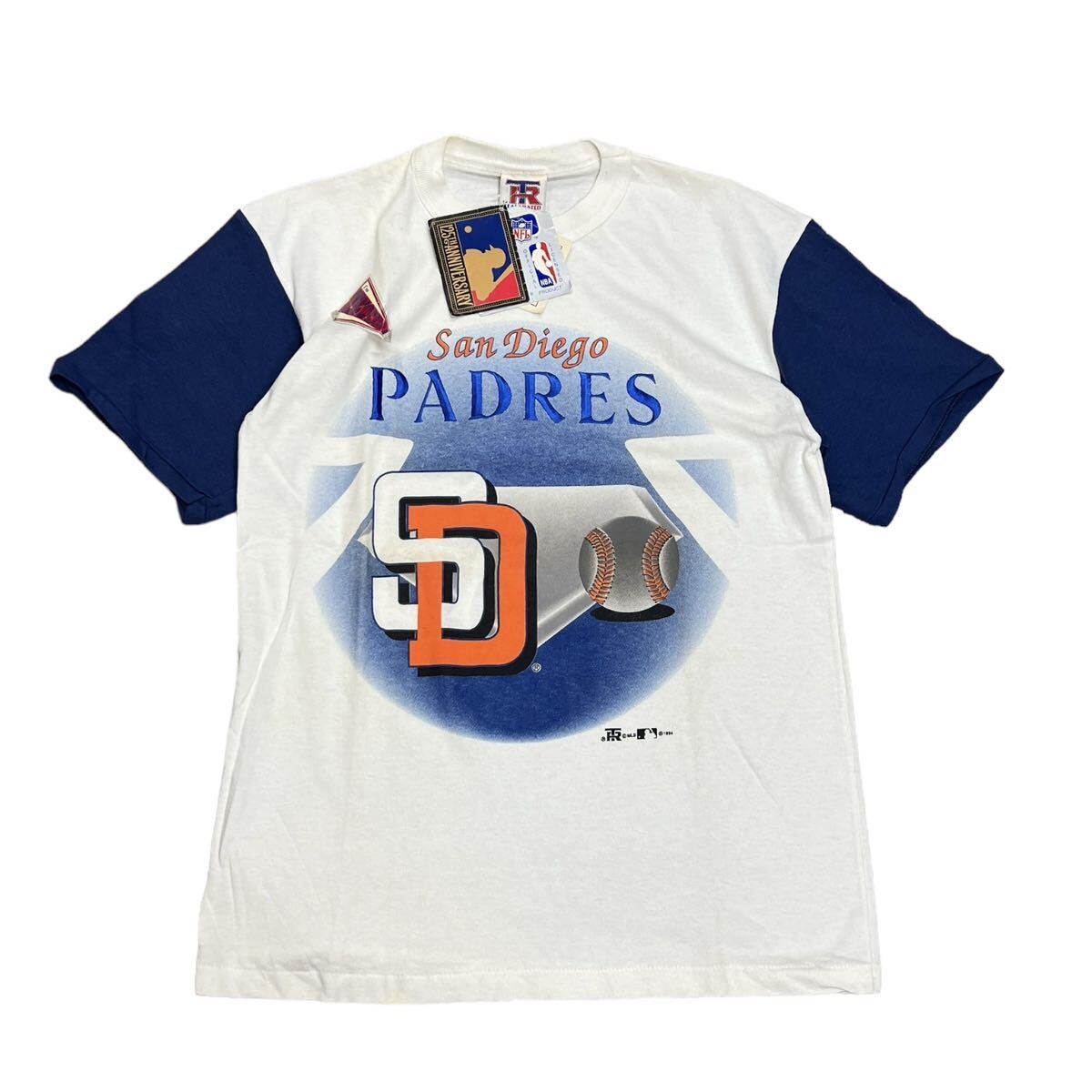 90s deadstock sandiego padres Tシャツ 半袖Tシャツ クルーネック vintage USA製 アメリカ製　ストリート　サイズM 古着　MLB