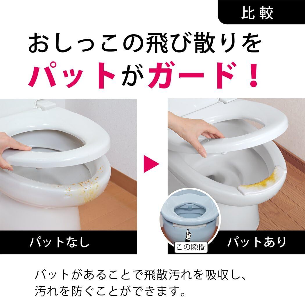 トイレ 汚れ防止 パット おしっこ吸うパット 100コ入 掃除 飛び散り 臭い対策 ホワイト 日本製 AF-26 サンコー _画像2