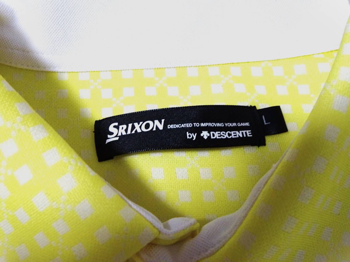 【必見】★スリクソン/SRIXON/デサント/ゴルフ/メンズ/半袖/デザイン/シャツ★Ｌ〔P-593〕_画像3