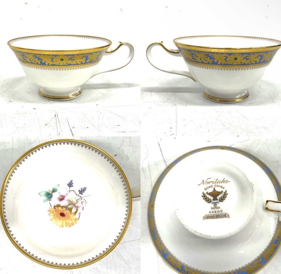 Q114-W14-256 Noritake ノリタケ カップ＆ソーサー 5客セット IMPERIAL VIEW/YOSHINO/PALACE GUARD/GRAND BROCHE/SUBLIME 食器 茶器 ③の画像8