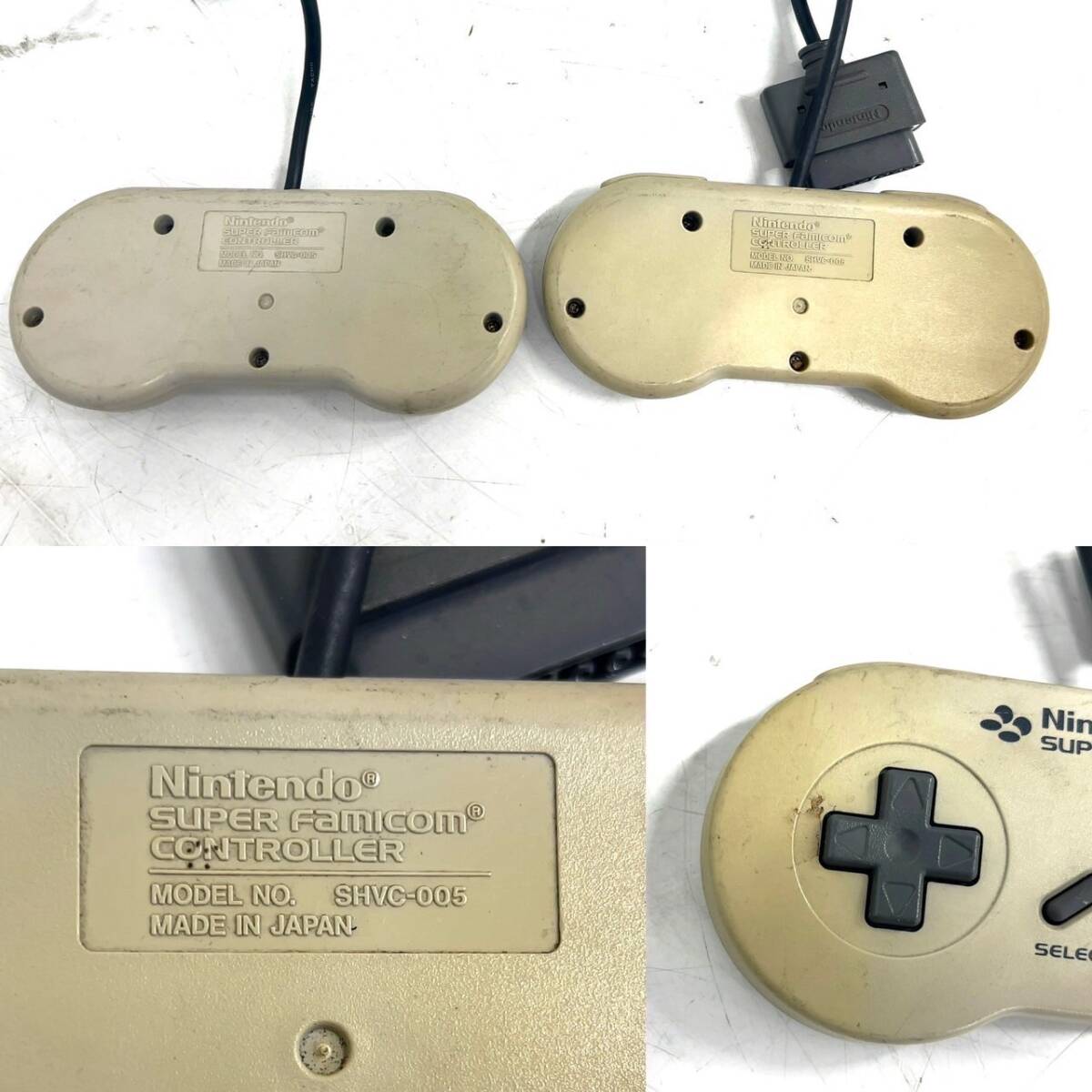 O149-W7-1208 Nintendo 任天堂 スーパーファミコン ゲーム機 本体 SHVC-001 コントローラー ゲームソフト付き 通電確認済み③_画像8