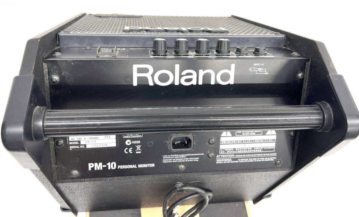 S111-W7-1634 Roland ローランド V-Drums パーソナル モニター スピーカー PM-10 電子ドラム用 通電確認済み③_画像6