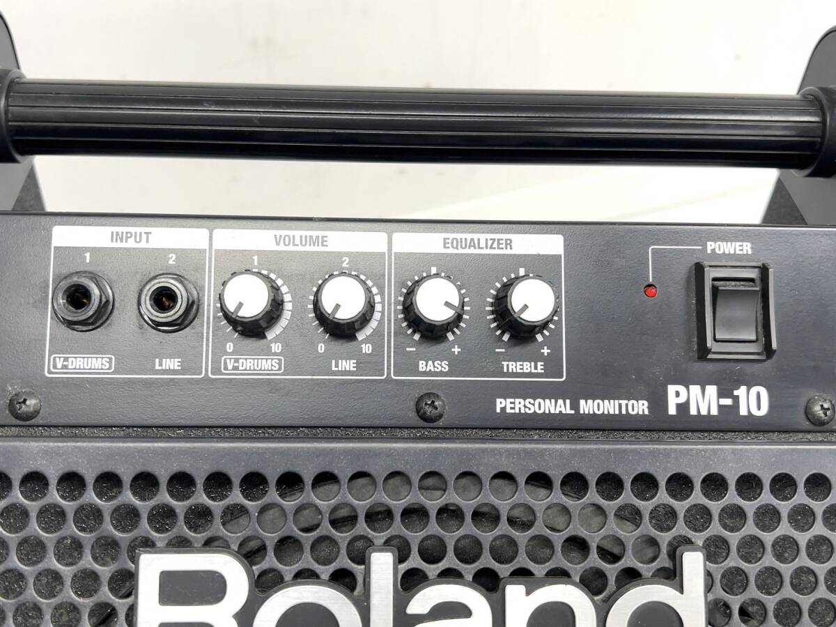S111-W7-1634 Roland ローランド V-Drums パーソナル モニター スピーカー PM-10 電子ドラム用 通電確認済み③_画像2