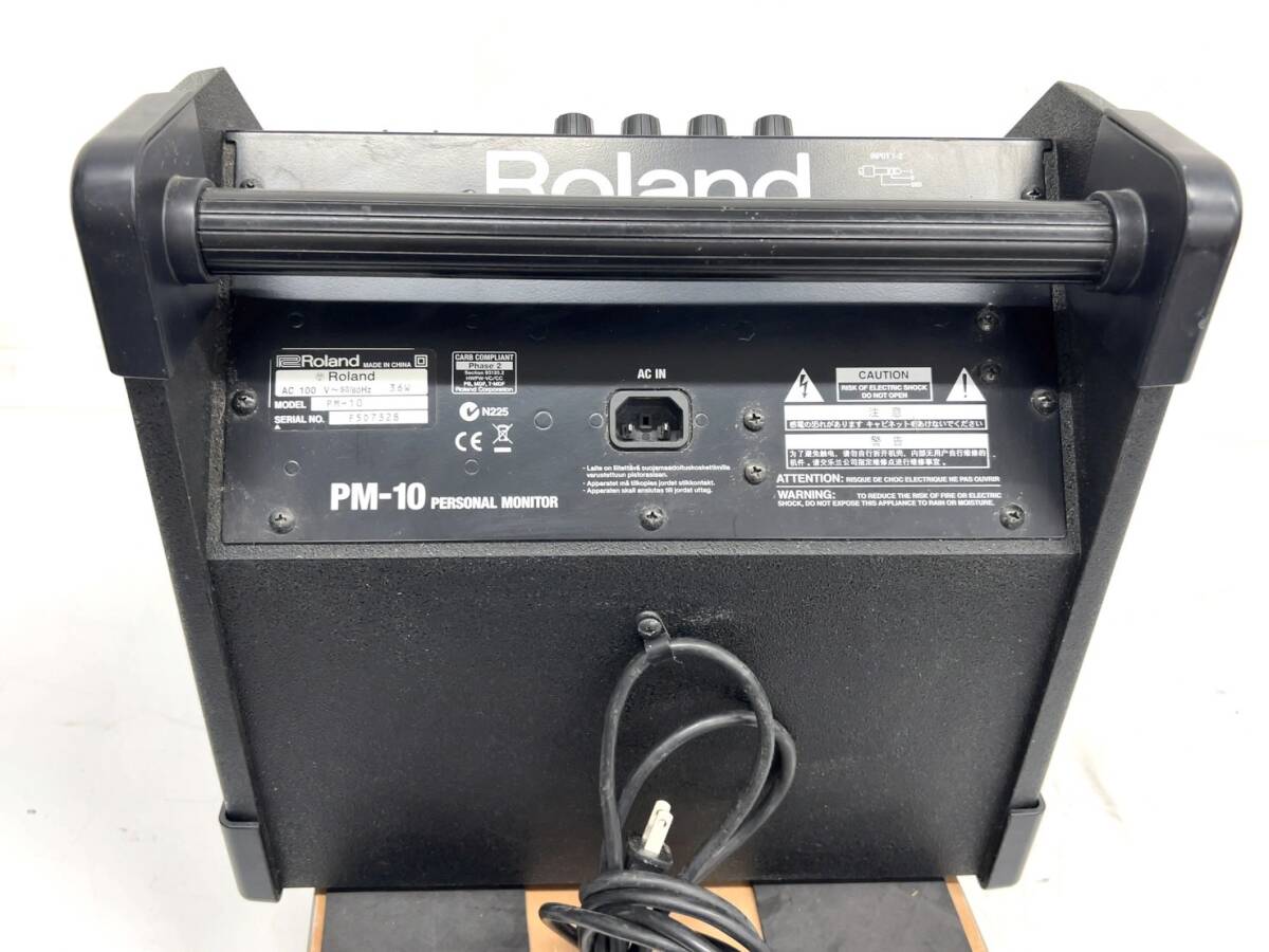 S111-W7-1634 Roland ローランド V-Drums パーソナル モニター スピーカー PM-10 電子ドラム用 通電確認済み③_画像5