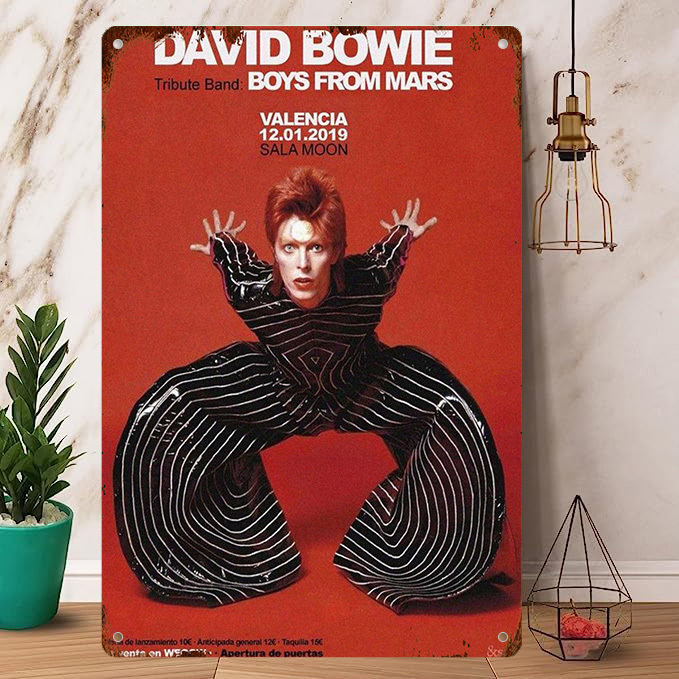 Rock Poster / ロックポスター【 デヴィッド・ボウイ / David Bowie 】メタル ポスター / ブリキ看板 / ヴィンテージ / メタルプレート -10_画像1