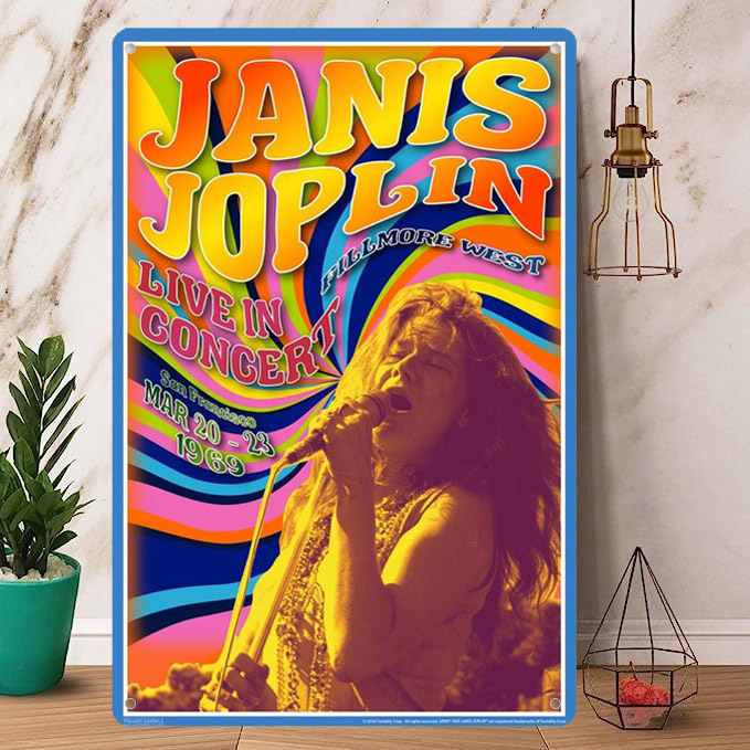 Rock Poster / ロックポスター【 ジャニス・ジョプリン / Janis Joplin 】メタル ポスター /ブリキ看板/ヴィンテージ/メタルプレート-2_画像1