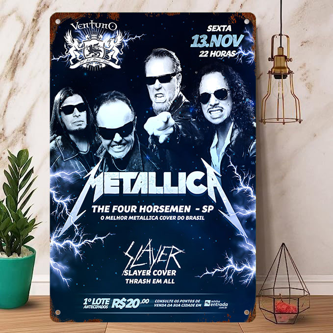 Rock Poster / ロックポスター【 メタリカ / Metallica 】メタル ポスター/ブリキ看板/ヴィンテージ/メタルプレート-14_画像1