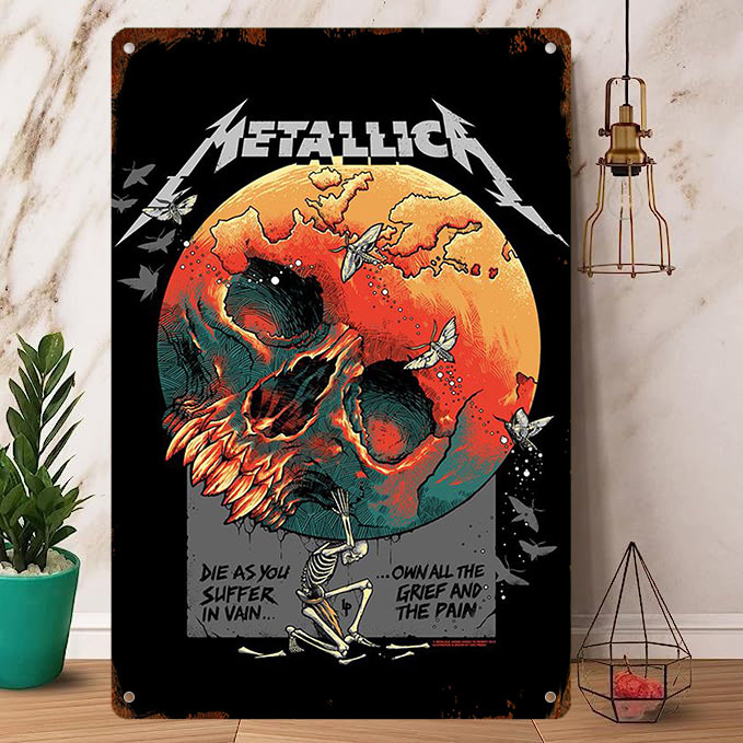 Rock Poster / ロックポスター【 メタリカ / Metallica 】メタル ポスター/ブリキ看板/ヴィンテージ/メタルプレート-8_画像1