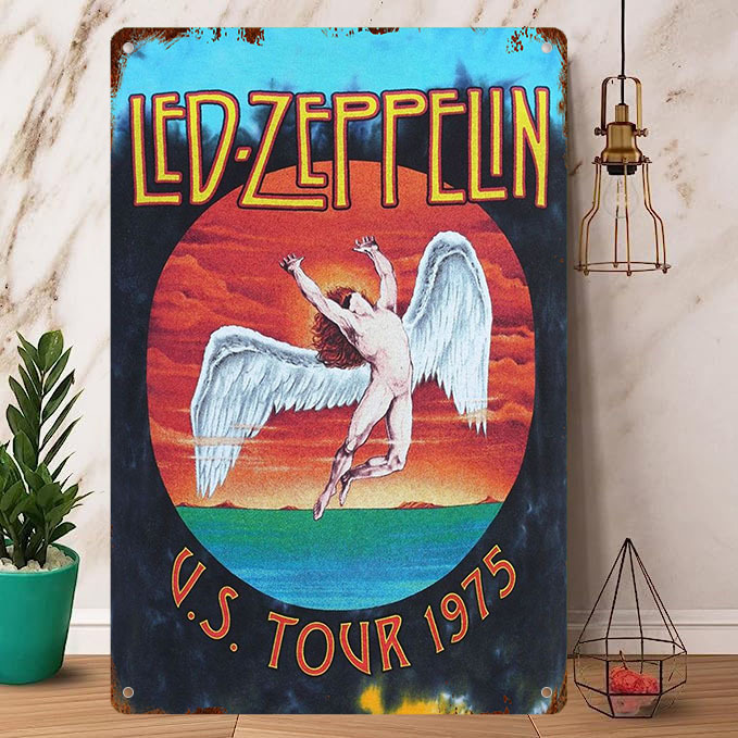 Rock Poster / ロックポスター【 レッド・ツェッペリン / Led Zeppelin 】メタル ポスター /ブリキ看板/ヴィンテージ/メタルプレート-2_画像1