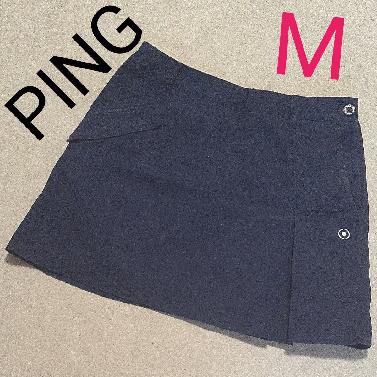 【超美品】PING　ピン　レディースM　 スカート ゴルフウェア ストレッチ ゴルフ　ミニスカート　濃紺