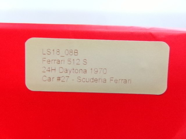 ルックスマート 1/18 フェラーリ 512S #27 デイトナ 24h 1970 (1331-387)_画像10