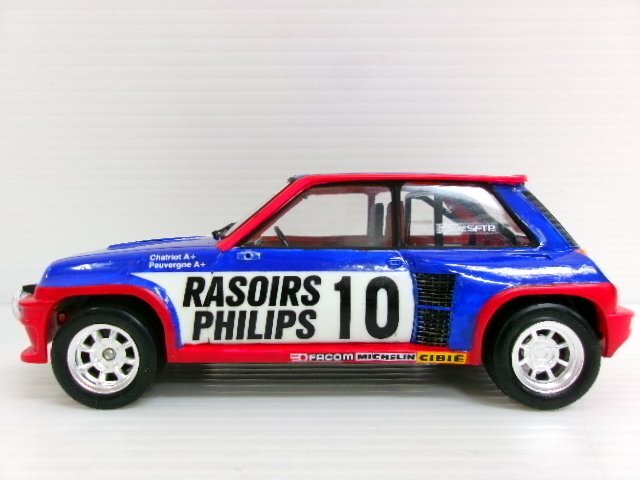  Tamiya 1/24 Renault 5 turbo #10 RASOIRS PHILIPS 1982 specification plastic model final product (4122-415)