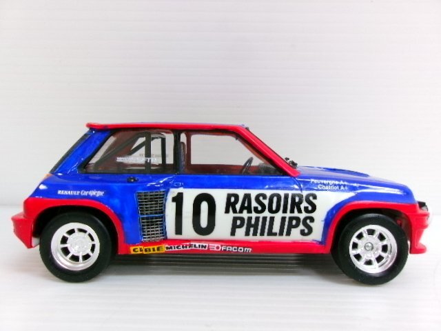  Tamiya 1/24 Renault 5 turbo #10 RASOIRS PHILIPS 1982 specification plastic model final product (4122-415)