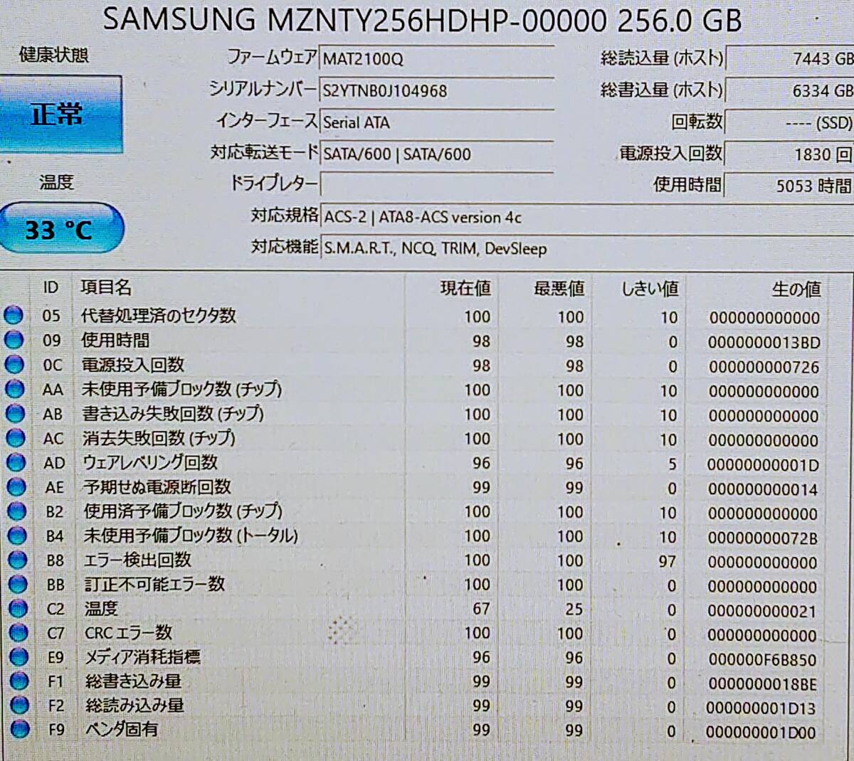 SAMSUNG m2 SSD B&Mkey 計8枚 まとめ売り 256GB_画像6