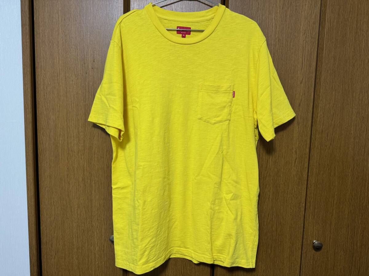 Supreme Pocket Tee シュプリーム ポケット Tシャツ ポケT 半袖 シャツ XL 黄色 イエロー_画像1