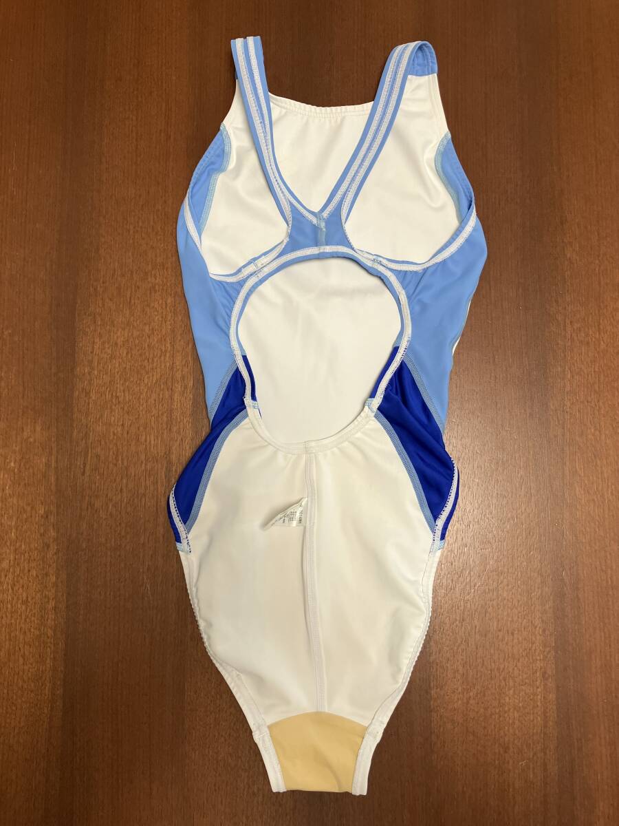 arena アリーナ nux OAR-7014WH 女子競泳水着 サイズ:M ホワイト×ブルー系の画像4