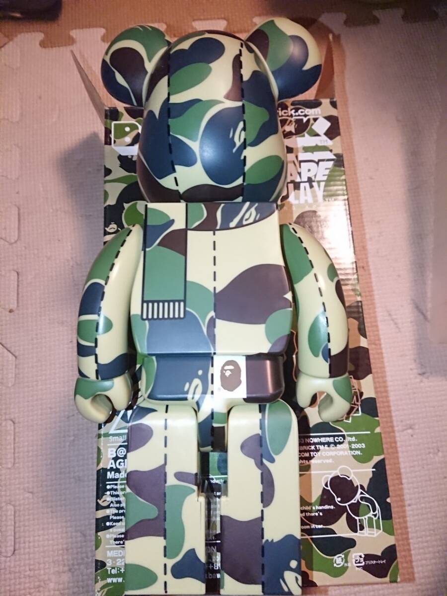 1 jpy ~ Bearbrick BE@BRICK Ape 400% BAPE camouflage pattern ape play 2003 new goods including in a package possible 
