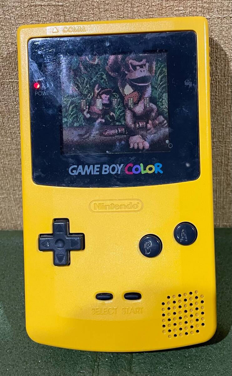 格安!! 99円スタート!! ゲームボーイカラー本体（CGB-001/イエロー） ゲームボーイカラー GBC / ソフト ドンキーコング 2001付の画像3