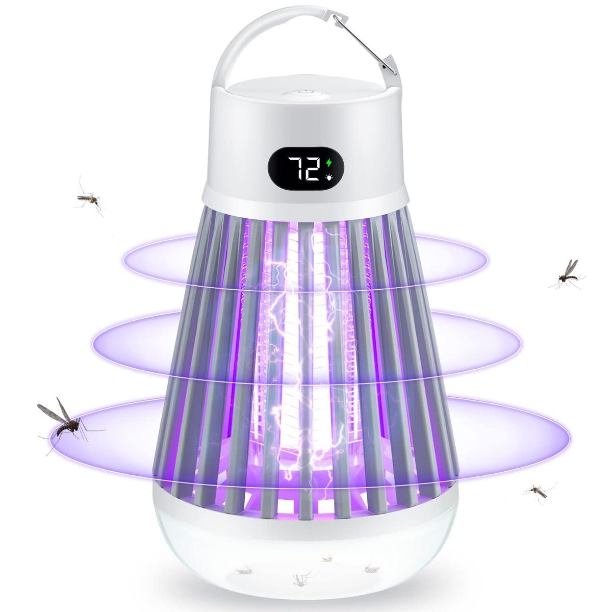 【新品】電気蚊取り器 usb充電式 2000mAh大容量 LEDライト殺虫ライト 電撃殺虫器 蚊取り器 LEDランプ 殺虫灯 