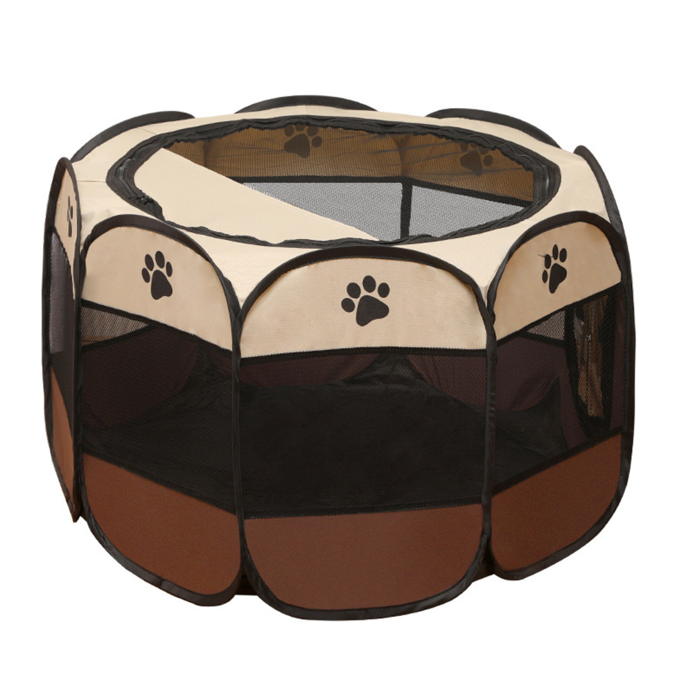 * dark brown * pet Circle cage folding outdoor pet688s pet Circle cage folding S pet cage 