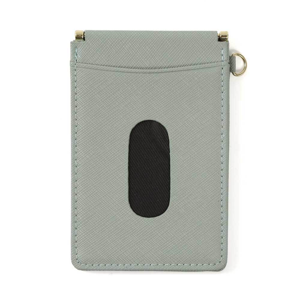 ☆ 64/ICEBLUE×92/LIGHTGRAY ☆ Melody レザーカードホルダー パスケース 本革 Melody 12804 メロディー 定期入れ ICカードケース