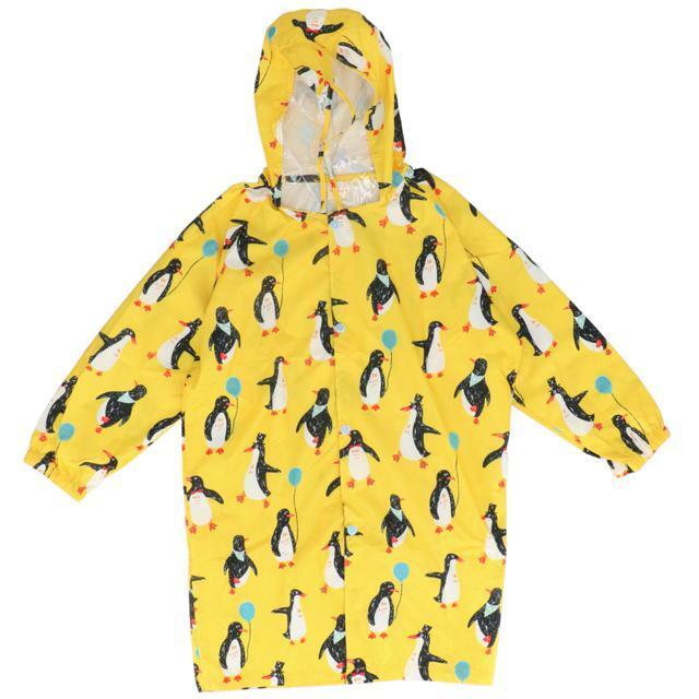 * желтый x пингвин * L(110-120cm) плащ Kids ранец соответствует почтовый заказ девочка мужчина модный симпатичный детский сад уход за детьми . начальная школа 