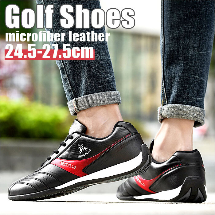 ☆ ブラック ☆ 39(24.5cm) ☆ ゴルフ シューズ メンズ カジュアル pmygolfshoes682 ゴルフシューズ メンズ 運動靴 スポーツシューズ_画像3