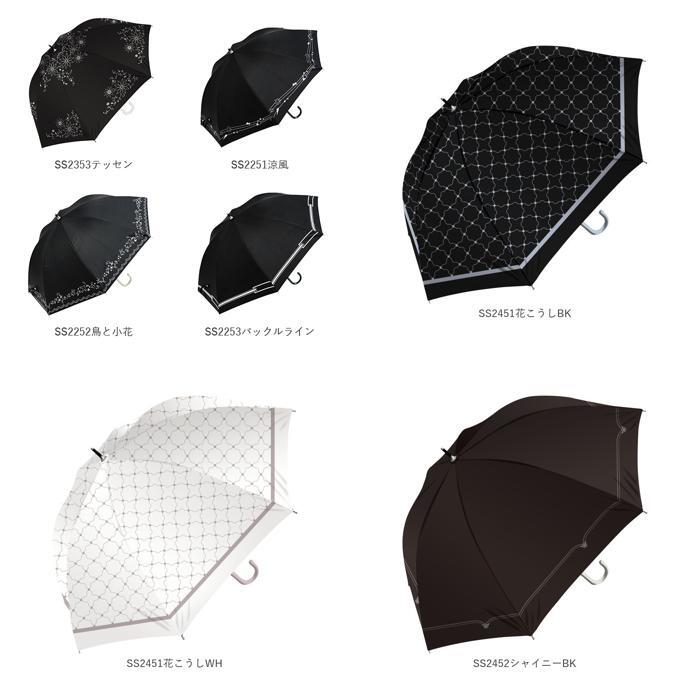 ☆ SS2452シャイニーBK ☆ 晴雨兼用 長傘 50cm 傘 日傘 晴雨兼用 レディース 長傘 50cm 日傘 雨傘 レディース傘 雨晴兼用 UVカット 遮光_画像9