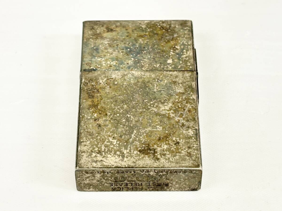 Z522-T6-2174 ▲ ZIPPO ジッポ 喫煙具 喫煙グッズ FIRST RELEASE シルバー 柄なし 1933レプリカ 火花あり ⑥_画像2