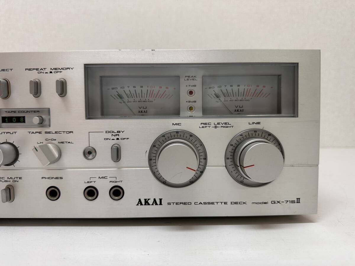 G311-T21-583 AKAI アカイ ステレオカセットデッキ model GX-71SⅡ オーディオ機器 ステレオ機器 通電動作確認済 ③_画像3