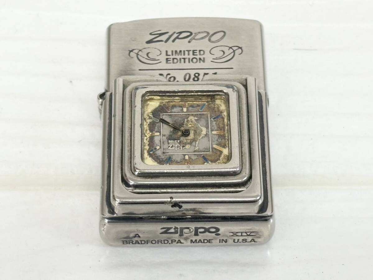 B595-T18-378 ▲ ZIPPO ジッポ 喫煙具 オイルライター シルバー LIMITED EDITION No.0851 1998年製 火花あり ⑥_画像1