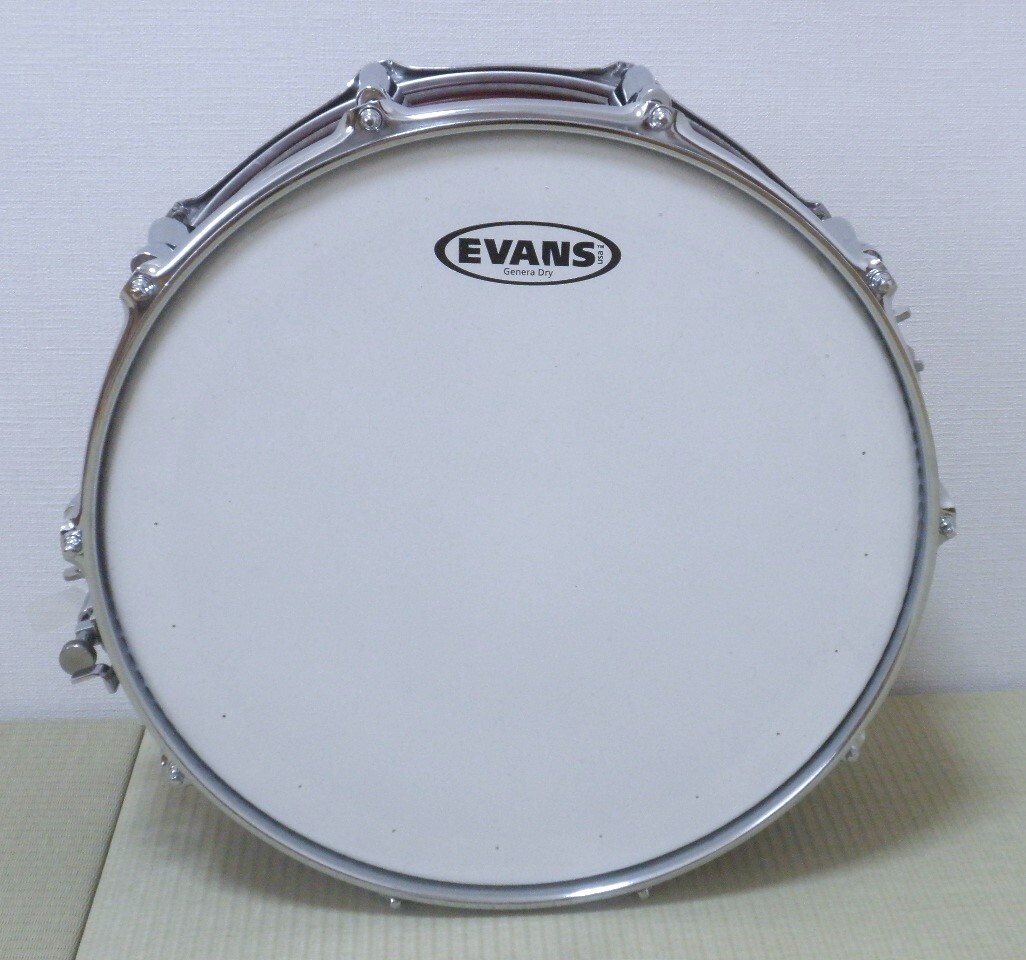 美品！ヘッド未使用！ケース付！ ヤマハ スネアドラム SBS1455 バーチシェル。ステージカスタム YAMAHA STAGE CUSTOM_ヘッドは未使用です