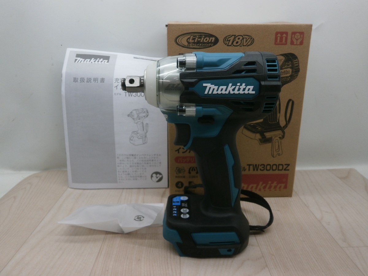 未使用　makita マキタ　18v 充電式インパクトレンチ　TW300DZ　本体のみ　管1_画像1