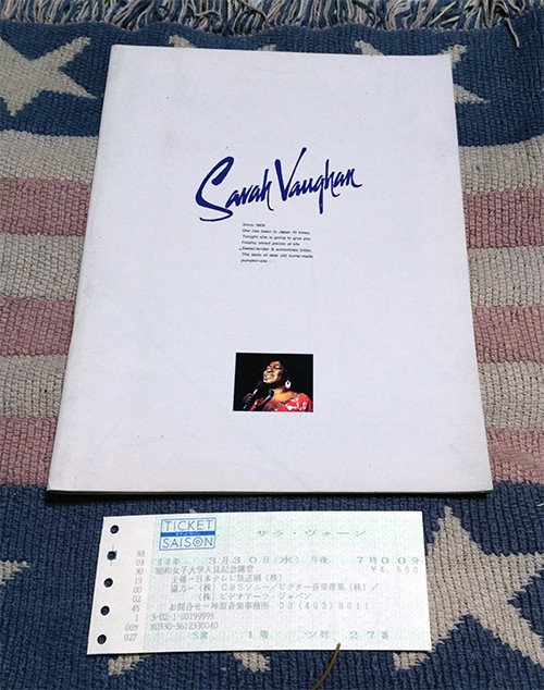 ... лады  　... *  ...　Sarah Vaughan　1988 год 　 Япония ...　... половина  ... включено 　...　 pro  грамм  