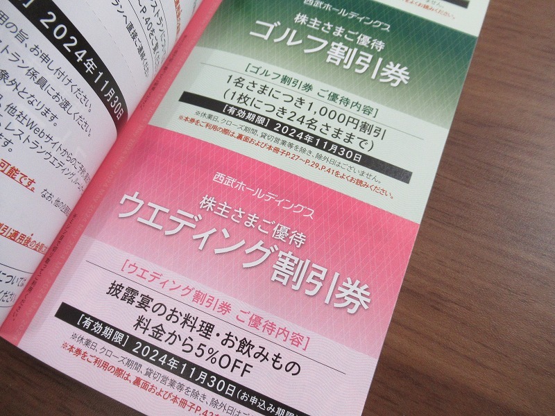 ★送料無料★西武ホールディングス 株主優待券 冊子（1,000株以上） 1冊 有効期限:2024年11月30日_画像4