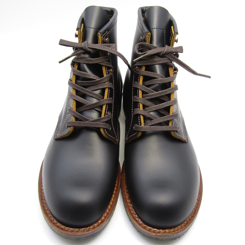 未使用 REDWING レッドウィング US9.5D 27.5cm ベックマン 9060 茶芯 フラットボックス プレーントゥ 黒 クロンダイク 35003160_画像2