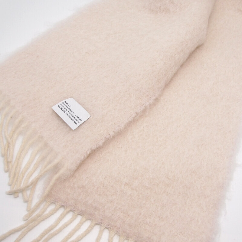 LOEWE Loewe muffler moheya шерсть Испания производства дыра грамм Logo patch длинный шарф женский белый 28007616