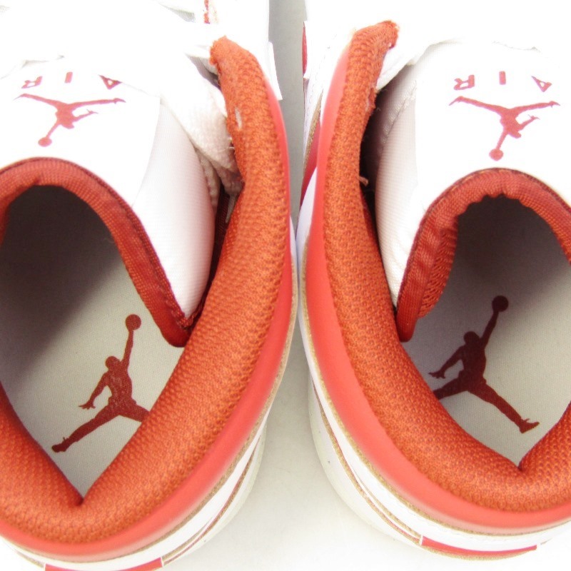 美品 NIKE ナイキ 25cm AIR JORDAN 1 MID SE FJ3458-160 エアジョーダン1 ミッド WHITE/LOBSTER-DUNE RED-SAIL 22000732_画像5