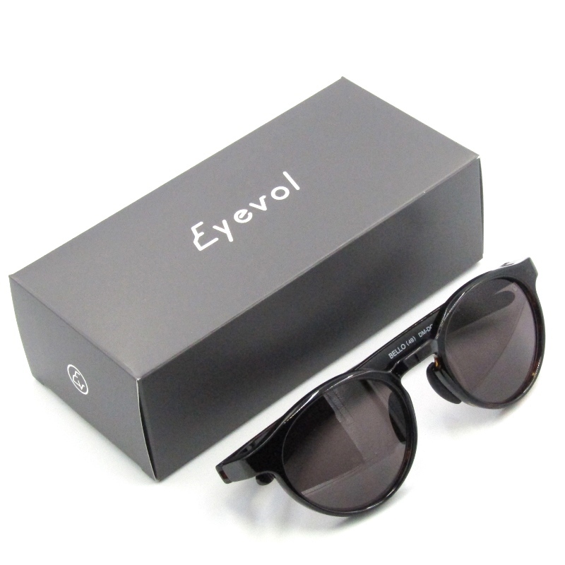 未使用 Eyevol アイヴォル サングラス BELLO 49 DM-DG-DK.GRY ベロ ボストン 日本製 デミブラウン/ダークグレー 50017777_画像1