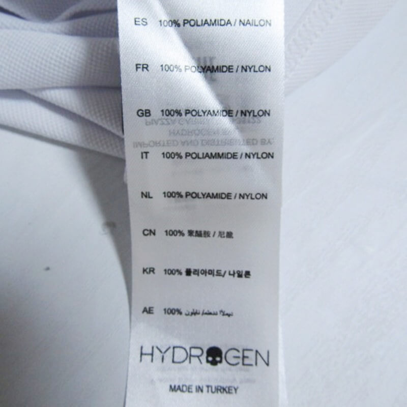 美品 HYDROGEN GOLF ハイドロゲン 長袖ポロシャツ GC0005 POLO PIQUET POLO LS 鹿の子 コットン トルコ製 ホワイト 白 XXL 27106010_画像7