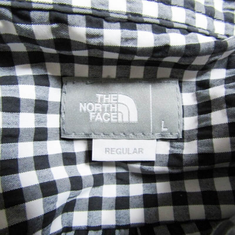 THE NORTH FACE ノースフェイス 半袖ボタンダウンシャツ NR21967 S/S Hidden Valley Shirt ブラック/ホワイト L 27105976_画像6