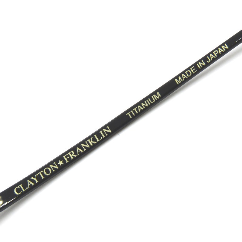 未使用 CLAYTON FRANKLIN クレイトンフランクリン メガネフレーム CF-648 スクエア ハーフリム 日本製 ブラック 黒 65005932_画像4