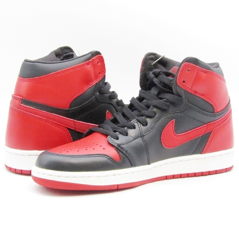 美品 NIKE ナイキ 27.5cm AIR JORDAN 1 RETRO BRED 136066-061 2001年製 エアジョーダン1 復刻 ブレッド レッド 22000808_画像2