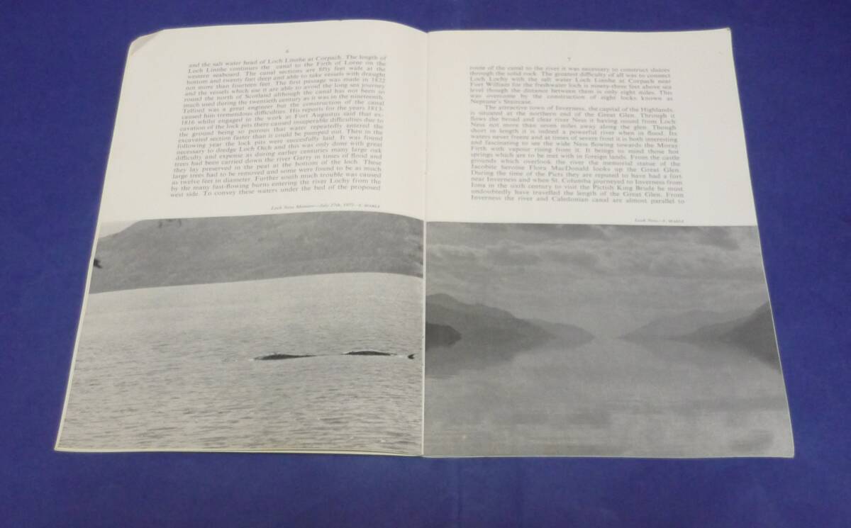 ★1974年英国ネス湖周辺で購入した当時の小冊子「Loch Ness and The Great Glen」:BARRIE ROBERTSON著。「ネッシー」の写真数枚入り。_内容見本