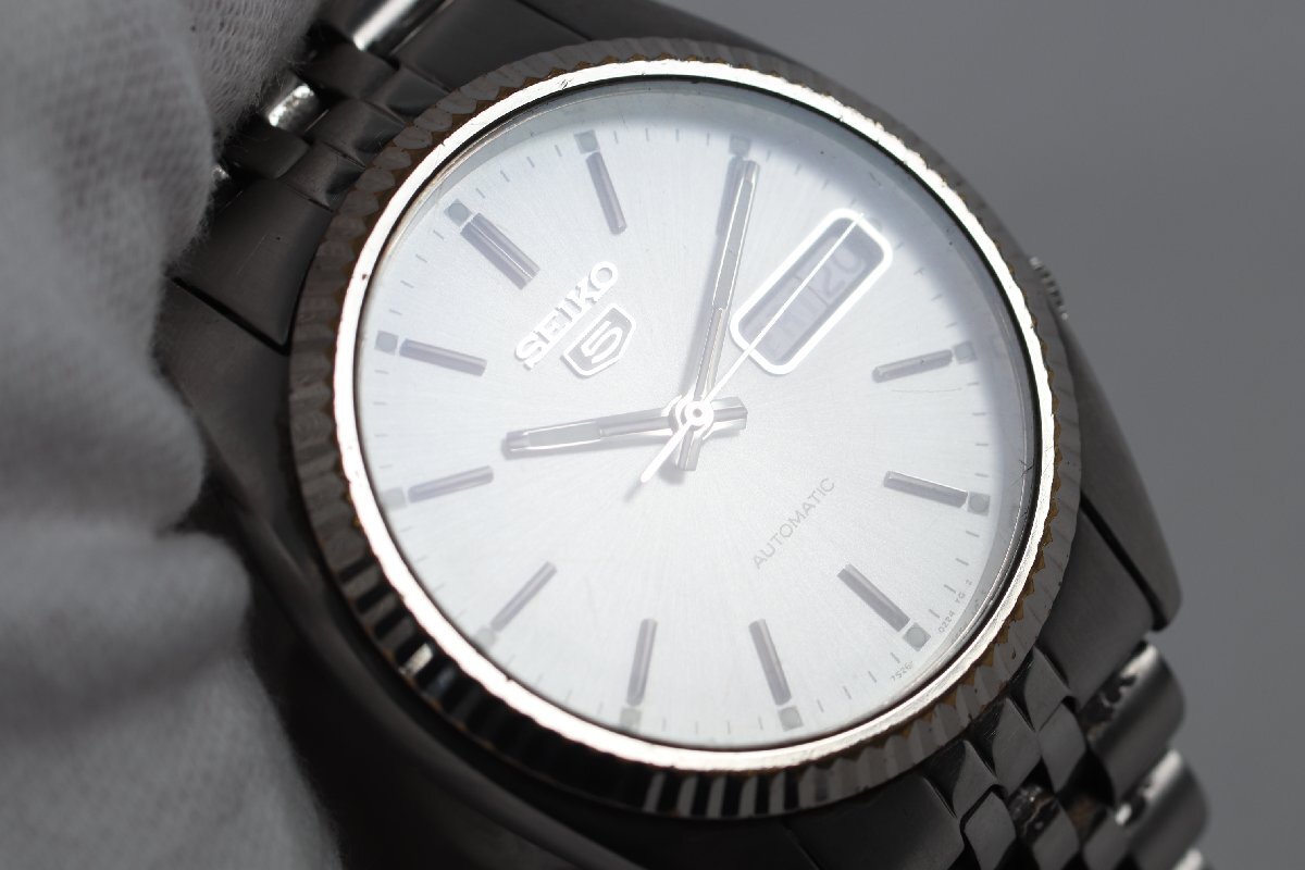 ★SEIKO 5 セイコー 5 7S26-0500 裏スケルトン 自動巻き デイデイト メンズ 腕時計 2096-TE_画像9