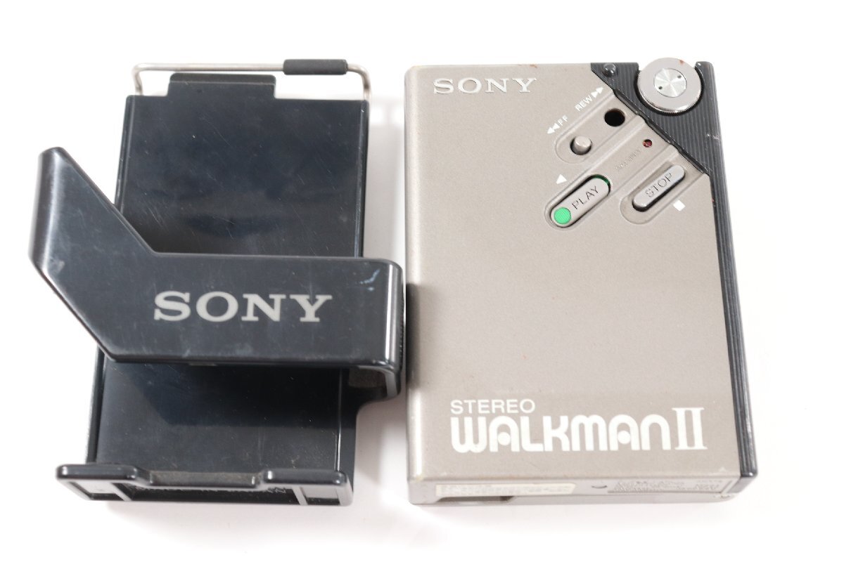 SONY Sony WALKMANⅡ Walkman CASSETTE PLAYER WM-2 stereo cassette player silver audio equipment 2339-MS