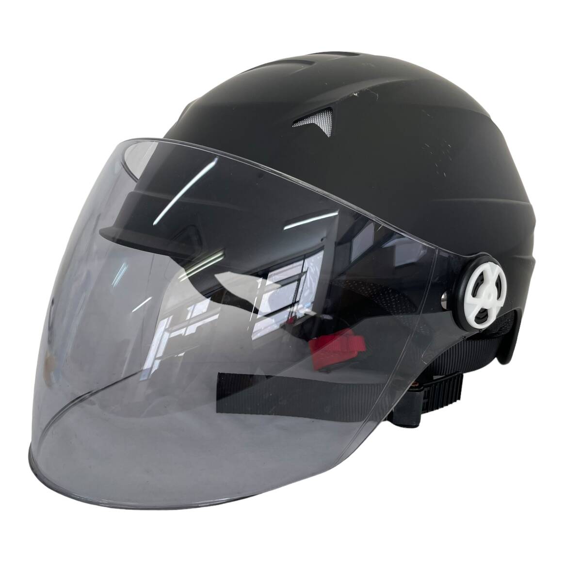【即決】 リード工業 SERIO RE-40 125cc以下用 ハーフヘルメット 黒系 ブラック系 フリー（57-60㎝未満） 8504-100_画像1