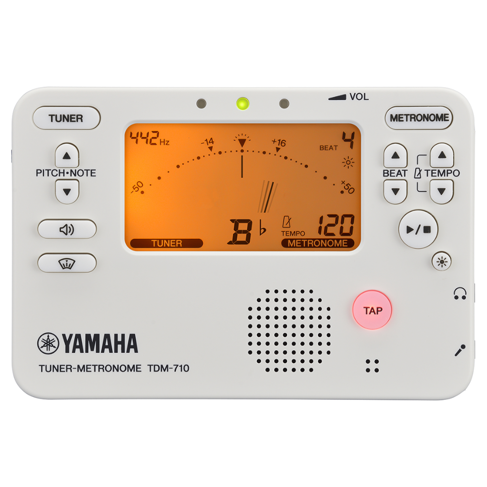 チューナーメトロノーム ヤマハ YAMAHA TDM-710IV アイボリー 電池 コンタクトマイク付きセット 吹奏楽 管楽器_画像2