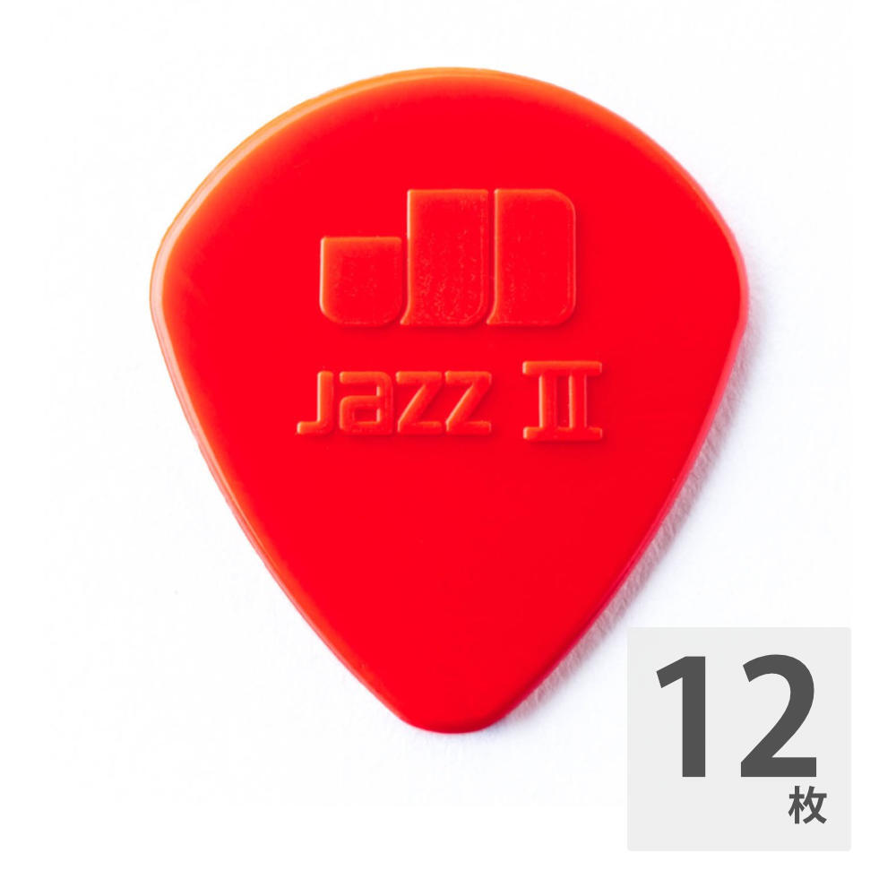 ジムダンロップ ギターピック 12枚 47R JAZZ II RED 1.18 JIM DUNLOP ジムダン_画像1