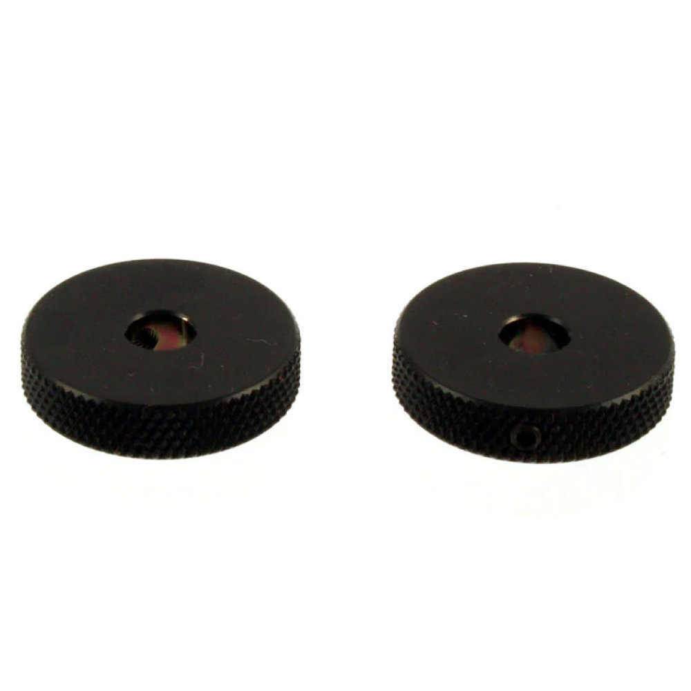 ALLPARTS オールパーツ MK-3155-003 Black Roller Knob Set (Qty 2)ジャズマスター用メタルローラーノブ 2個セット_画像1